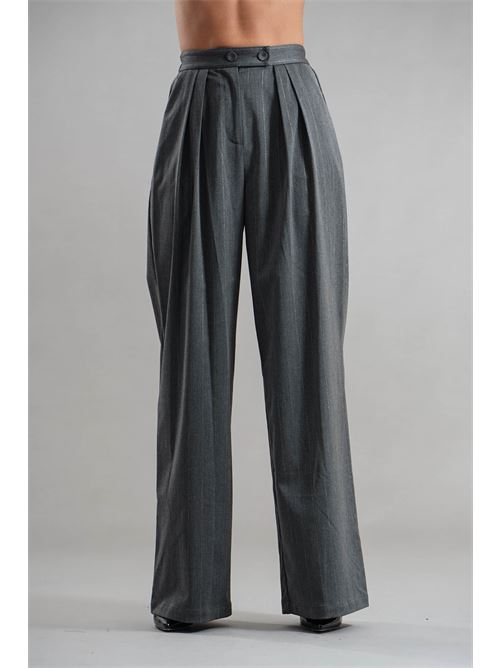 Pantalone gessato in lurex Twenty Fourhaitch | NORMA PANTSGRIGIO LUREX
